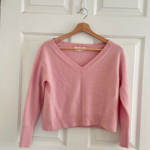 Everlane Cropped 100% cashmere sweater - V neck